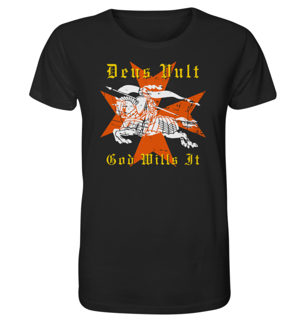 Deus Vult - Maltese Cross - Organic Shirt - Image 2