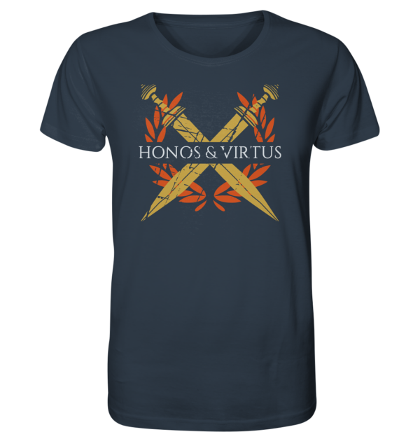 Honos & Virtus - Twin Roman Swords - Gladius - Organic Shirt - Image 6