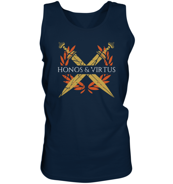 Honos & Virtus - Twin Roman Swords - Gladius - Tank-Top - Image 3